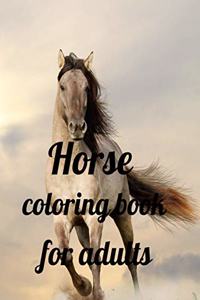 Horse coloring book for adults