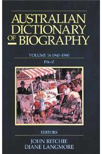 Australian Dictionary of Biography V16