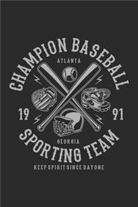 Atlanta Champion Baseball Notebook