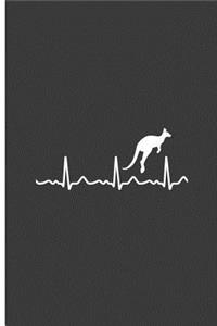 Kangaroo Heartbeat: Jumping Kangaroo Perfect Dot Grid Notebook/Journal (6x9)