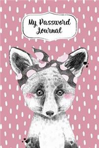 My Password Journal Password Keeper Book Cute Fox Cover