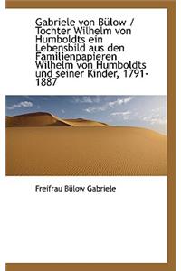 Gabriele Von Bulow / Tochter Wilhelm Von Humboldts Ein Lebensbild Aus Den Familienpapieren Wilhelm V