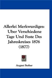 Allerlei Merkwurdiges