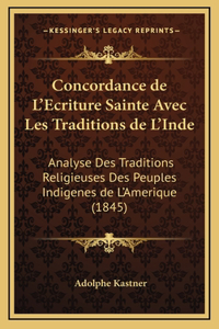 Concordance de L'Ecriture Sainte Avec Les Traditions de L'Inde