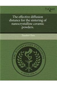 The Effective Diffusion Distance for the Sintering of Nanocrystalline Ceramic Powders