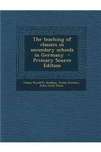 Teaching of Classics in Secondary Schools in Germany