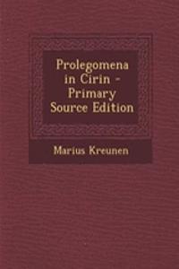 Prolegomena in Cirin - Primary Source Edition