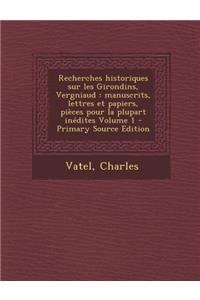 Recherches historiques sur les Girondins, Vergniaud