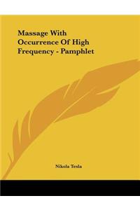 Massage With Occurrence Of High Frequency - Pamphlet