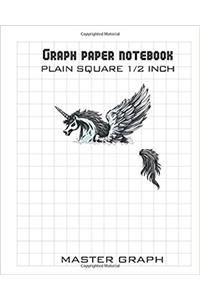 Graph Paper Notebook: Plain Graph 1/2 Inch