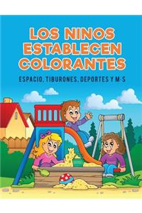 Los ninos establecen colorantes