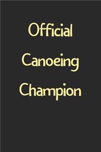 Official Canoeing Champion