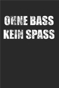 Ohne Bass kein Spaß DJ Party Rave Techno Geschenk: 120 Pages 6 'x 9' -Dot Graph Paper Journal Manuscript - Planner - Scratchbook - Diary