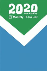 2020 Year Planner! Monthly To Do List for Vegan!