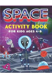 Space Activity Book for Kids Ages 4-8