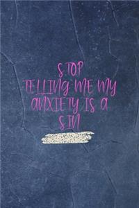 Stop Telling Me My Anxiety Is A Sin