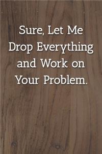 Sure, Let Me Drop Everything and Work on Your Problem. Notebook