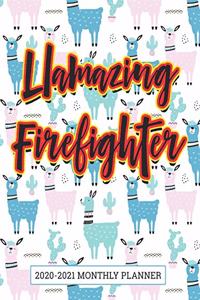 Llamazing Firefighter 2020-2021 Monthly Planner