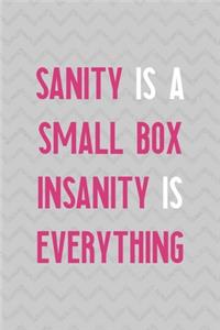 Sanity Is A Small Box Insanity Is Everything
