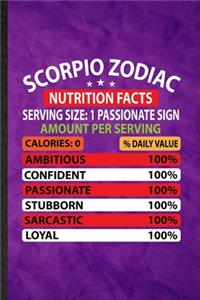 Scorpio Zodiac Nutrition Facts Serving Size Passionate Sign Amount Per Serving Calories Daily Value Ambitious Confident Passionate Stubborn Sarcastic Loyal
