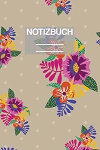Notizbuch A5 Muster Blumen Flower Bunt