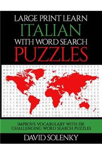Large Print Learn Italian with Word Search Puzzles