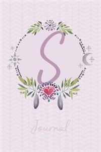 Beautiful Bohemian Style Journal with Initial