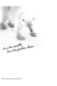 Notebook_Horizontal line, Polar bear cover,1cm line spacing,120 pages,8.5
