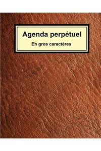 Agenda perpétuel en gros caractéres