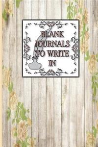 Blank Journals To Write In