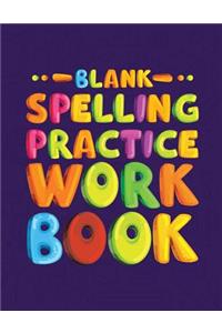 Blank Spelling Practice Workbook