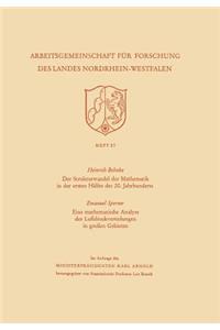 Der Strukturwandel der Mathematik in der ersten Hälfte des 20. Jahrhunderts. Eine mathematische Analyse der Luftdruckverteilungen in großen Gebieten