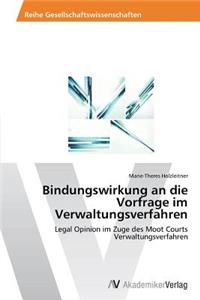 Bindungswirkung an die Vorfrage im Verwaltungsverfahren