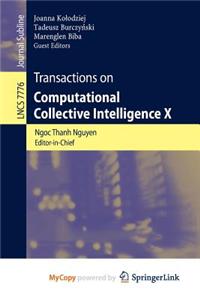 Transactions on Computational Collective Intelligence X