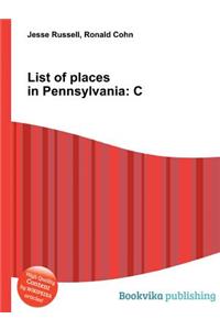 List of Places in Pennsylvania