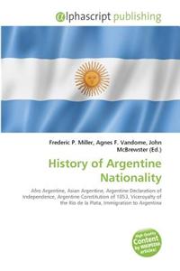 History of Argentine Nationality