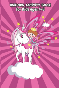 Unicorn Activity Book For Kids Ages 4-8