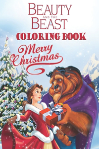 Beauty and The Beast Coloring Book Merry Christmas