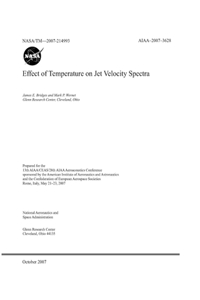 Effect of Temperature on Jet Velocity Spectra