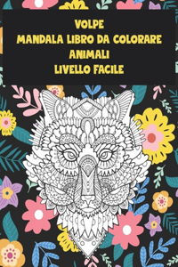 Mandala Libro da colorare - Livello facile - Animali - Volpe