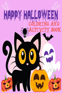 Happy halloween coloring and activity book