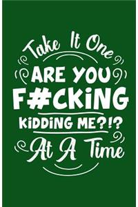 Take It One Are You F#cking Kidding Me?!? at a Time