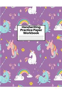 Handwriting Practice Paper Workbook