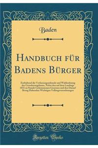 Handbuch Für Badens Bürger