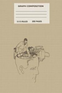Fixing the Brain Graph Composition Notebook/200 Pages/5 X 5 Ruled