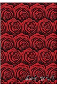 Dot Grid Notebook Nice Red Rose