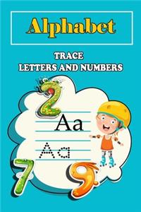 Alphabet Handwriting trace letter and number