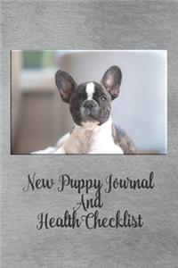 New Puppy Journal And Health Checklist
