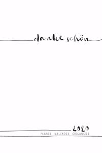 danke schön I 2020 Planer Kalender Organizer