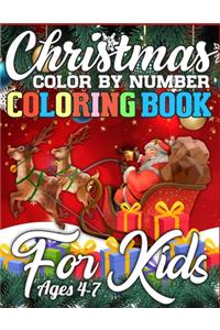 Christmas Color By Number Coloring Book for Kids Ages 4-7